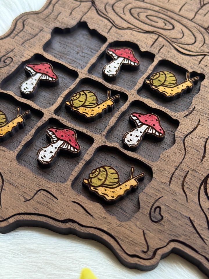 Tree Stump Tic Tac Toe Board