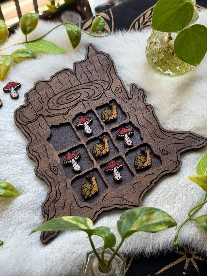 Tree Stump Tic Tac Toe Board