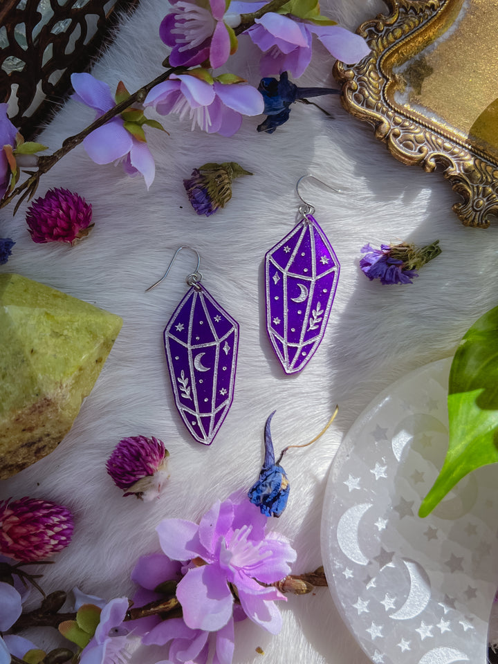 Violet Crystal Earrings