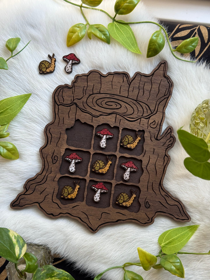 Tree Stump Tic Tac Toe Board