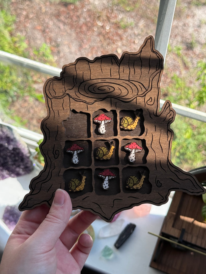 Tree Stump Tic Tac Toe Board