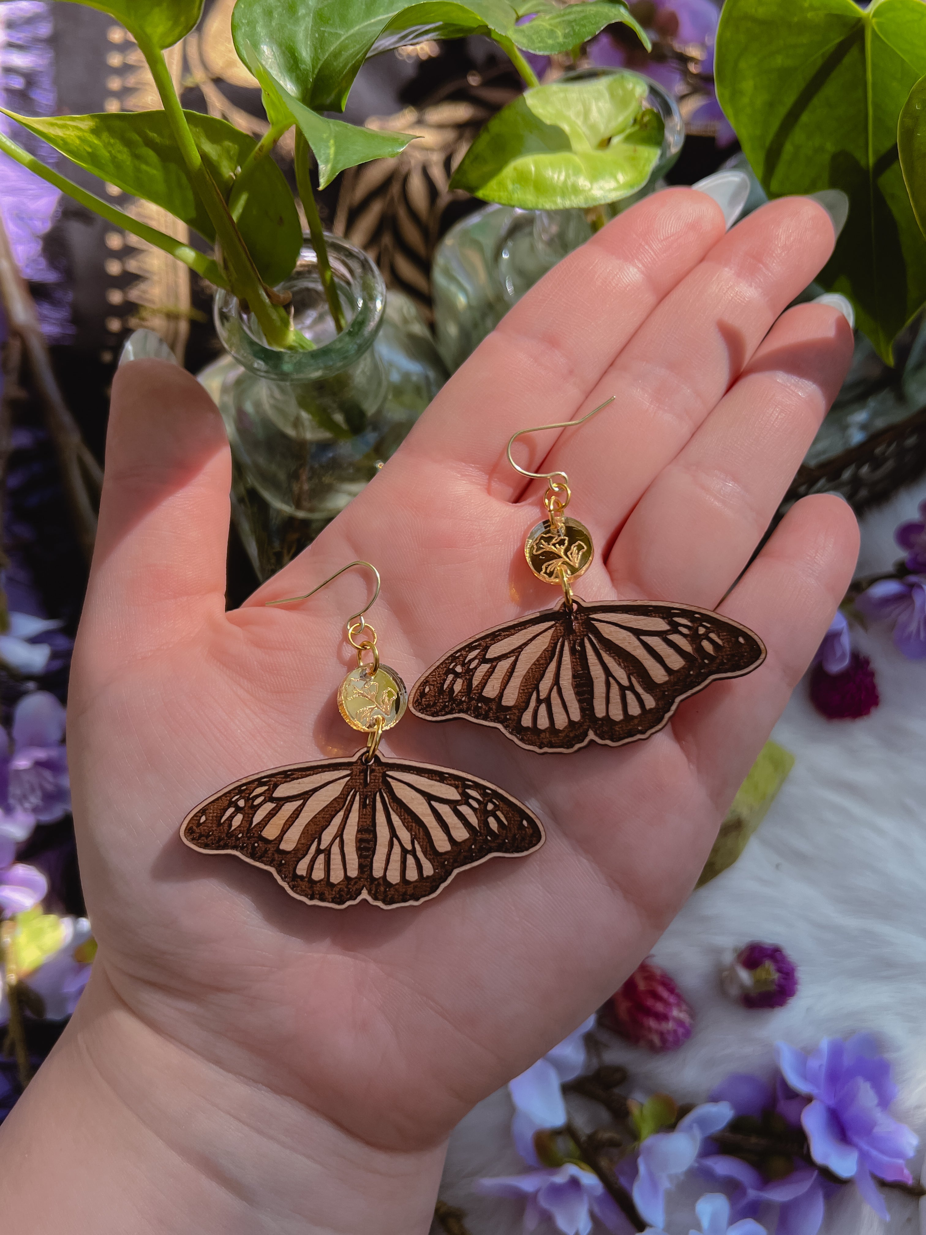 Monarch butterfly earrings hotsell