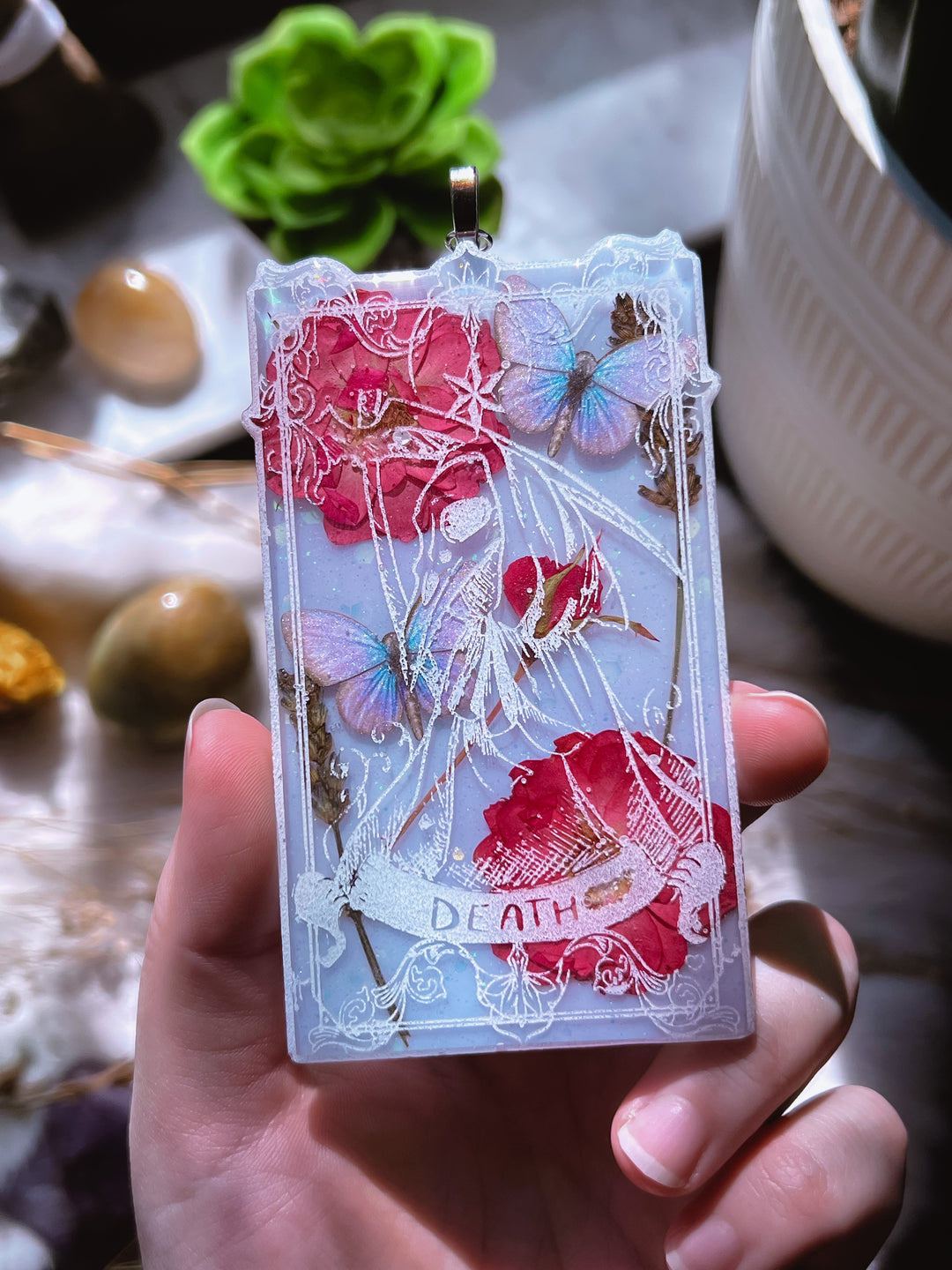 “Death” Tarot Card Hanging