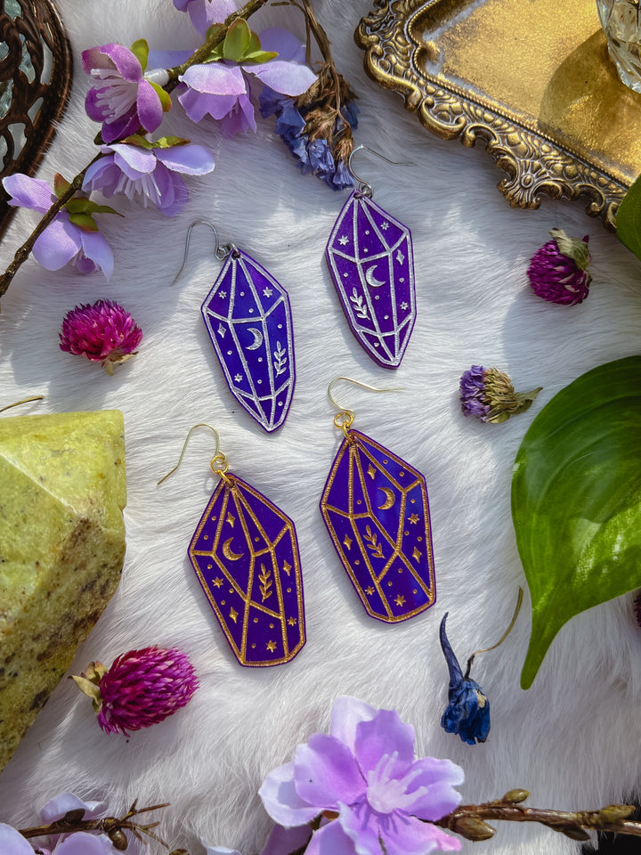 Violet Crystal Earrings