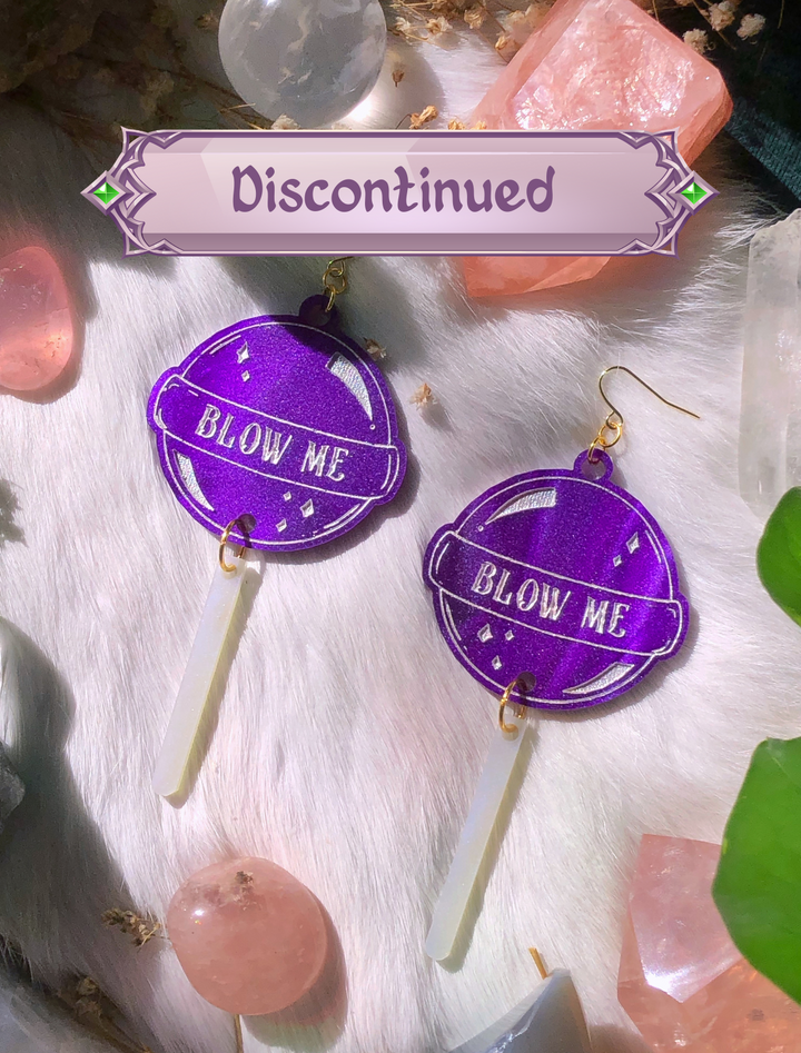 "Blow Me" Lollipop Earrings PREORDER