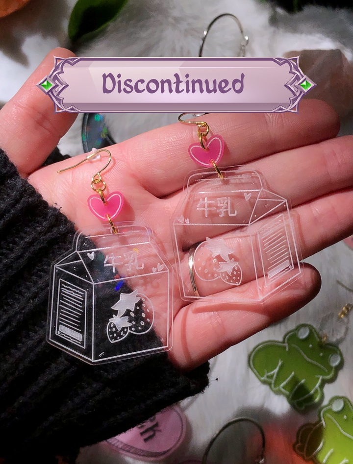 Kawaii Milk Carton Earrings PREORDER