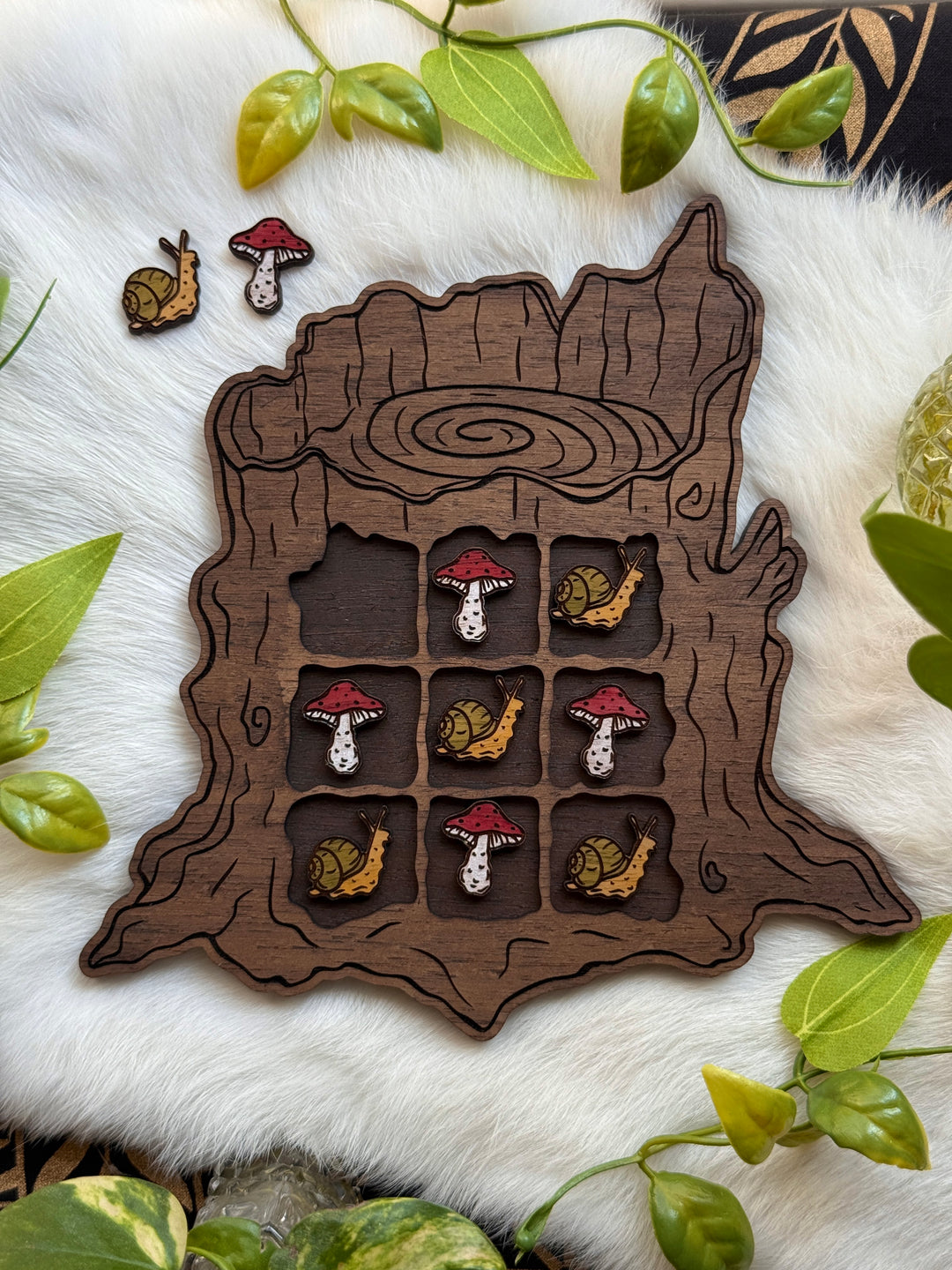 Tree Stump Tic Tac Toe Board
