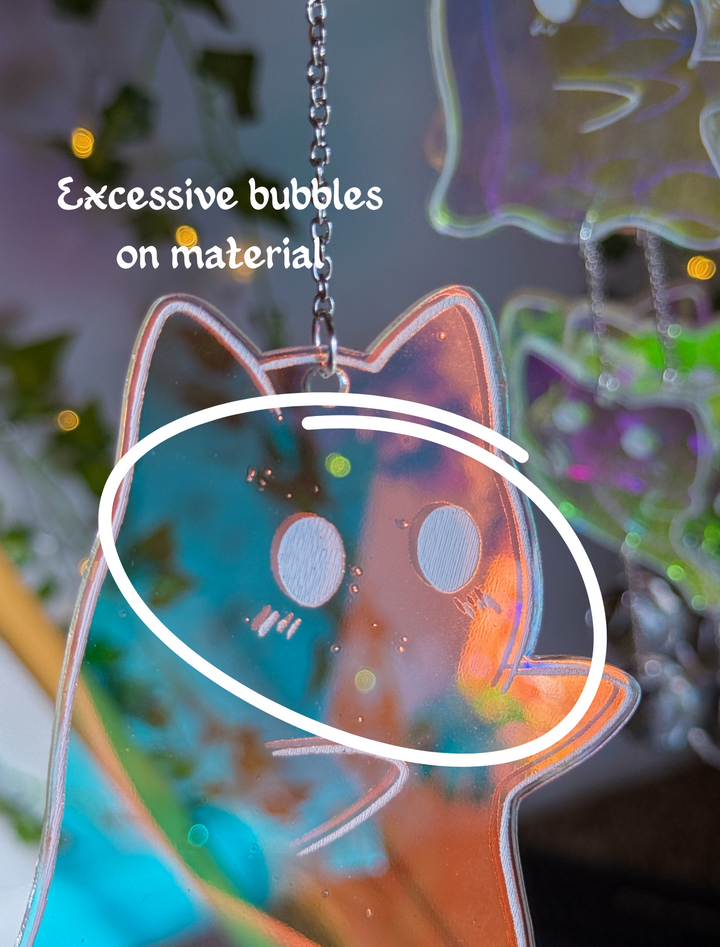 B-GRADE Ghost Kitty Suncatcher