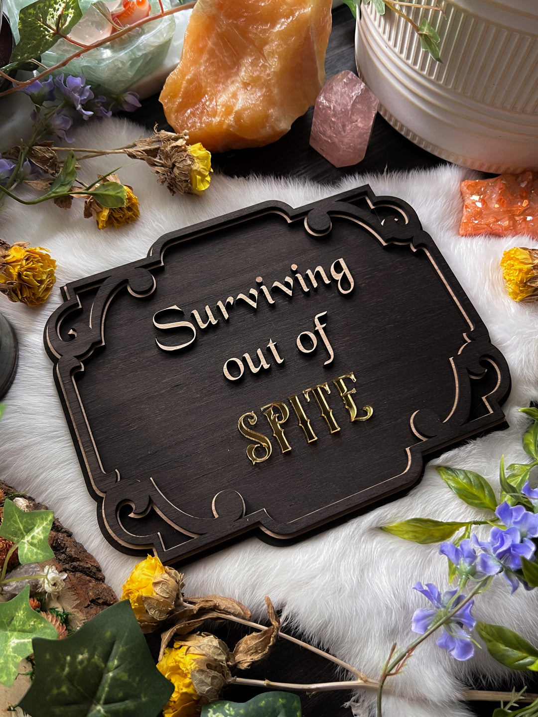 "Surviving Out of Spite" Wall Hanging PREORDER