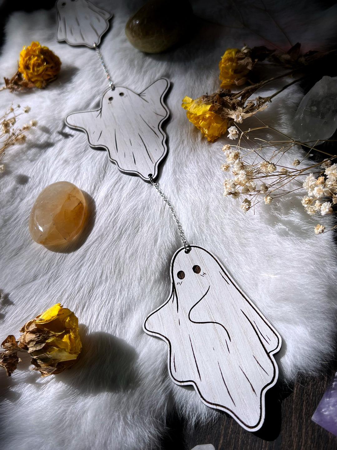 Wood Ghost Hanging PREORDER