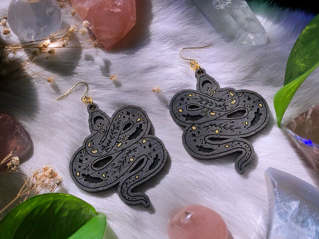 Garden Witch Snake Earrings