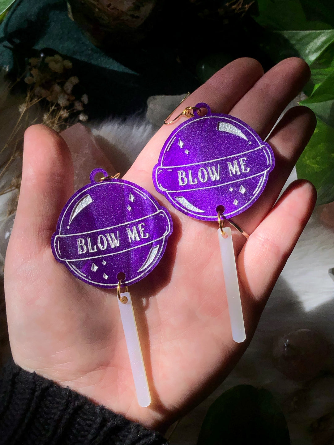 "Blow Me" Lollipop Earrings