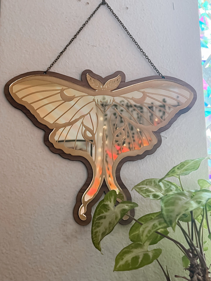 Gold Luna Moth Mirror PREORDER
