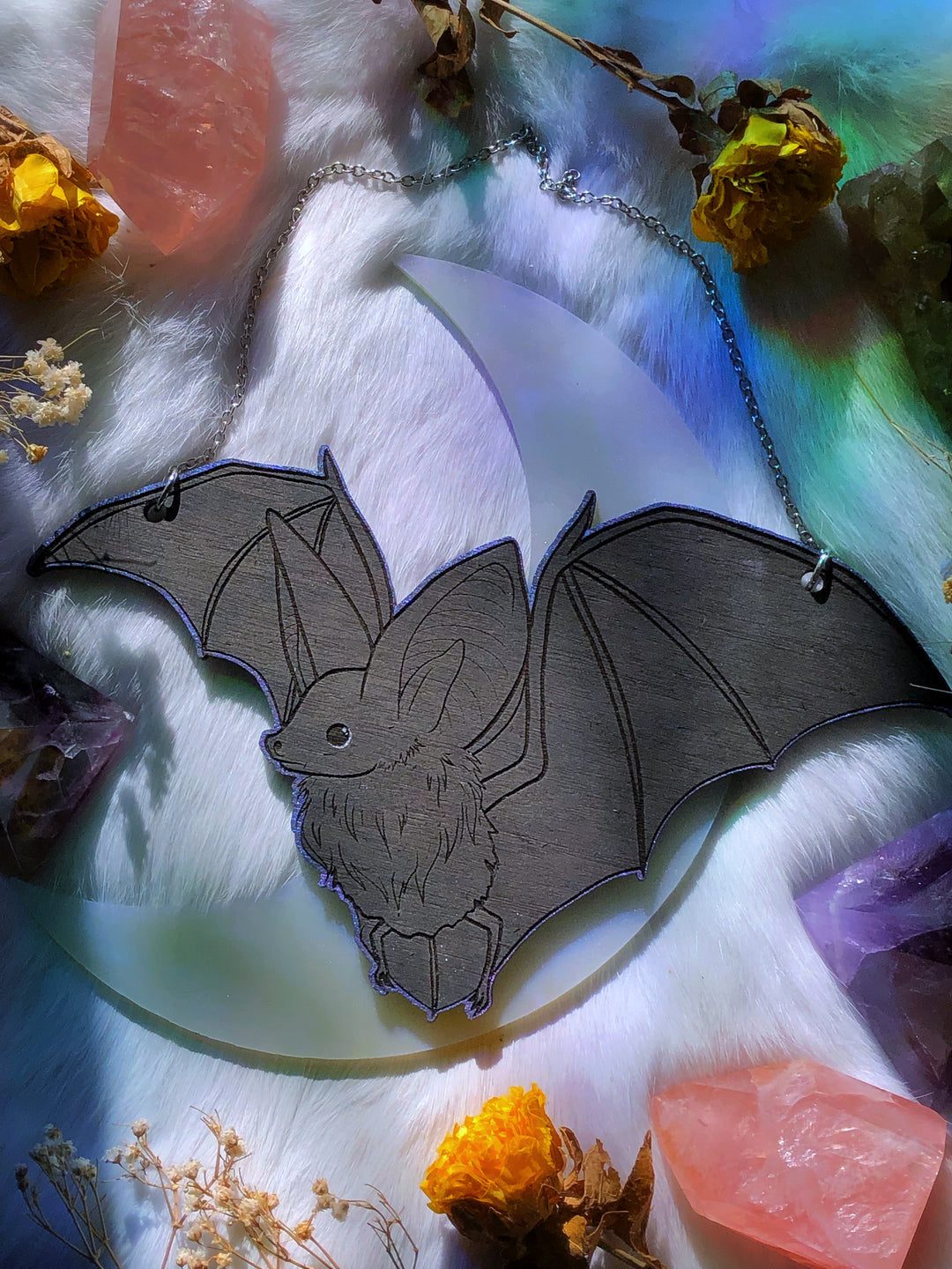 Opalescent Bat Wall Hanging